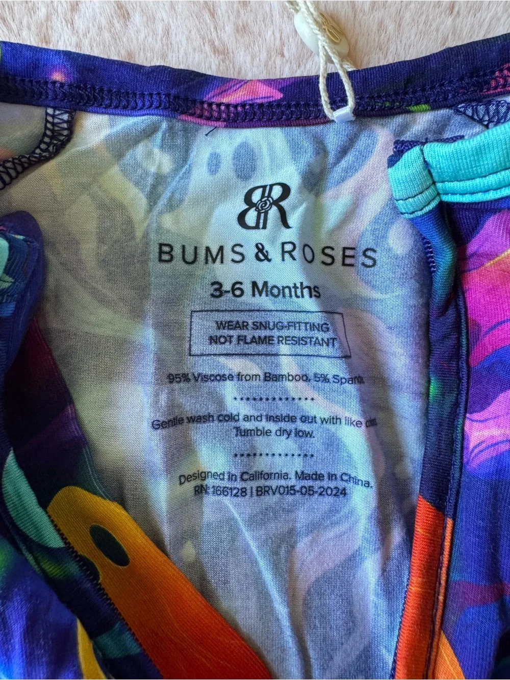 NWT Bums and Roses Halloween Convertible Romper Size 3-6 months